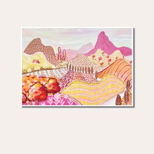 Valley View Pink | Unframed Art Print by Daniela Fowler