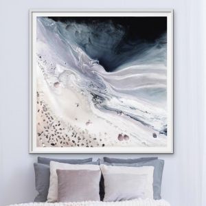 Velvet Sky | Neutral Grey | Framed Art Print by Antuanelle