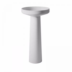 Venice 450 Basin and Pedestal Solid Surface White | Reece