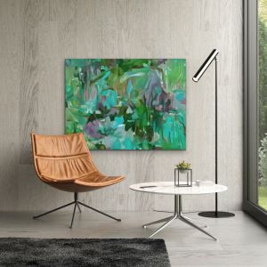 Verdant | Original Green Abstract Canvas or Art Print by Edie Fogarty