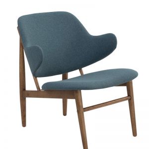 Veronic Lounge Chair - Cocoa & Nile Green