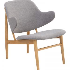 Veronic Lounge Chair - Natural & Light Grey