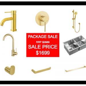 Verotti Bathroom & Kitchen Package  I  Brushed Brass