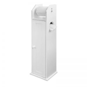 Vikus Toilet Paper Holder with Storage | White