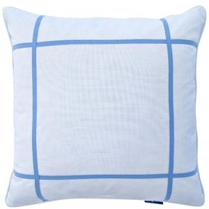 VISTA Cornflower Blue and White Criss Cross Cushion Cover | 50cm x 50cm