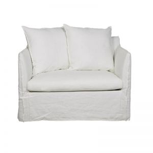 Vittoria Slip Cover 1 Seater Sofa | Milk | PRE ORDER
