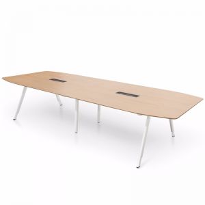 Vogue Wooden Boardroom Meeting Table | Natural | 3.6m