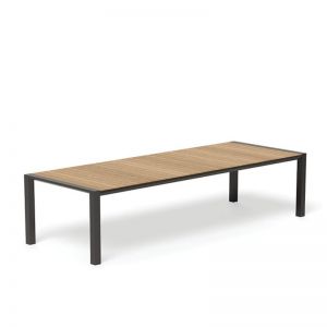 Vydel Outdoor Solid Teak Table | Matt Charcoal | 300 x 110cm