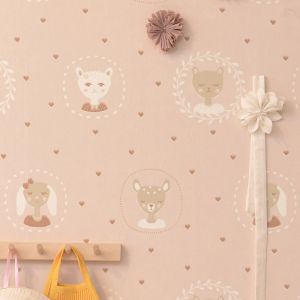 Wallpaper | Hearts | Dusty Warm Pink