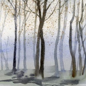 Watercolour Forest Wall Mural - Day