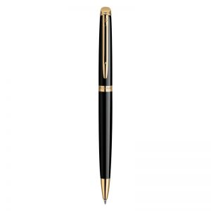 Waterman Hemisphere Ballpoint Pen | Black Lacquer Gold Trim
