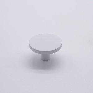 White Round Profile Cabinet Knob | Olivia