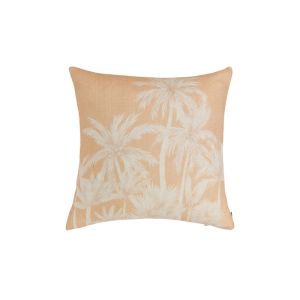 Wild Tropics Nude Square Linen Cushion with Feather Insert | 50x50cm