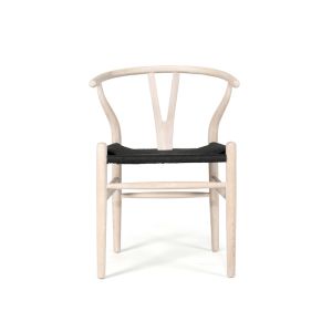 Wishbone Designer Replica Chair | White Coastal Oak with Black Cord | PREORDER