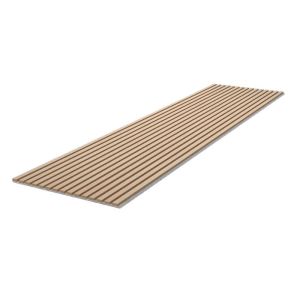 Woodflex Flexible Acoustic Wood Slat Wall Panel | Oak Veneer on Light Grey | 2400mm x 560mm