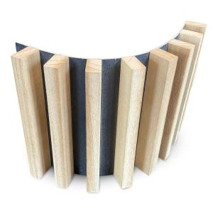 WOODFLEX Flexible Outdoor Hard Wood Wall & Ceiling Cladding | Oak & Black | SAMPLE