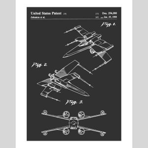 X-Wing Star Wars Patent | Unframed Art Print