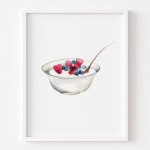Yoghurt Bowl | Unframed Art Print by Hannah Crouch