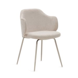 Yunia Chair | Beige with Beige Steel Legs