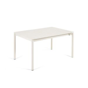 Zaltana Extendable Outdoor Dining Table | 140(200) x 90cm | Aluminium Matt White