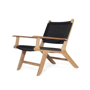 Zen Close Weave Accent Arm Chair | Black