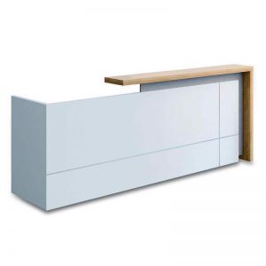 ZIVA Reception Desk 1.8M with Left Panel - White