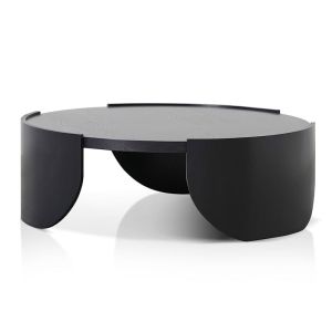 Zoey 1.1m Round Coffee Table | Black