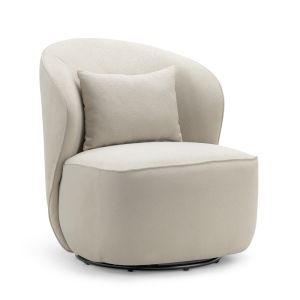 Zuri Swivel Lounge Chair | Bouclé Taupe | by L3 Home