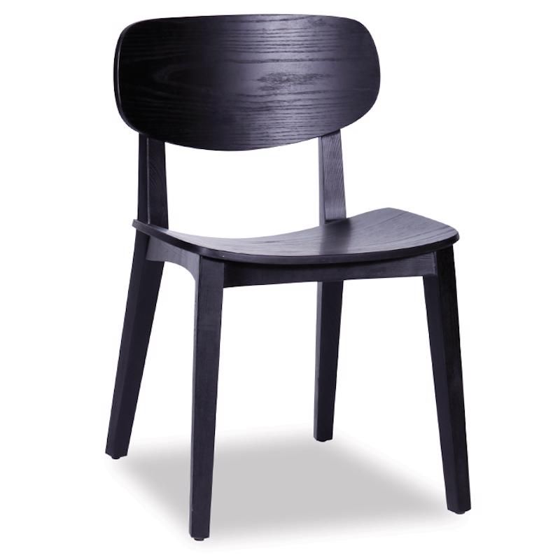 Saki Dining Chair Black Stained Ash, Black Vinyl Dining Chairs Au