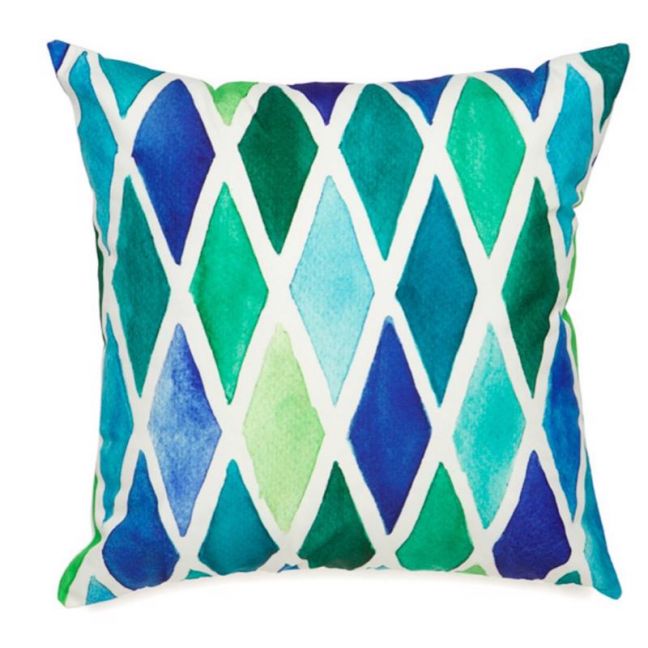 Blue Diamond Outdoor Cushion | 45x45 cm | Insert Included | Fab Habitat