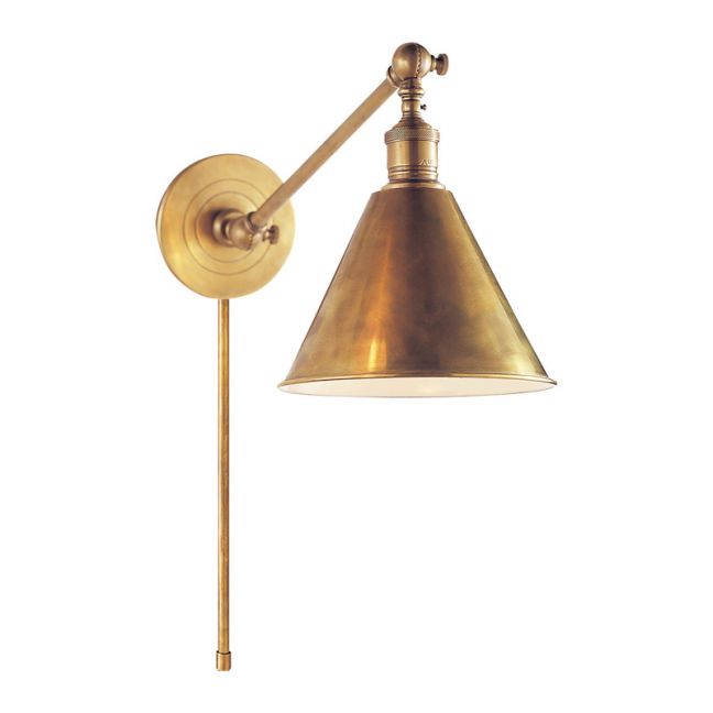 Boston Functional Single Arm Library Light  | Antique Brass | by The Montauk Lighting Co.