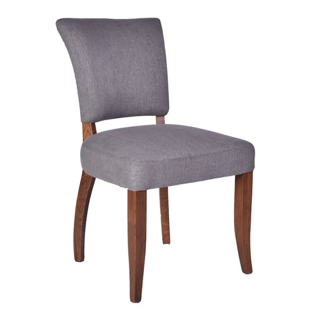 Cartier Grey Linen Chair | Maron Leg