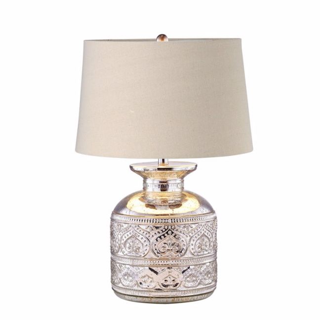 Casablanca Silver Glass Table Lamp By, Black And Silver Table Lamps