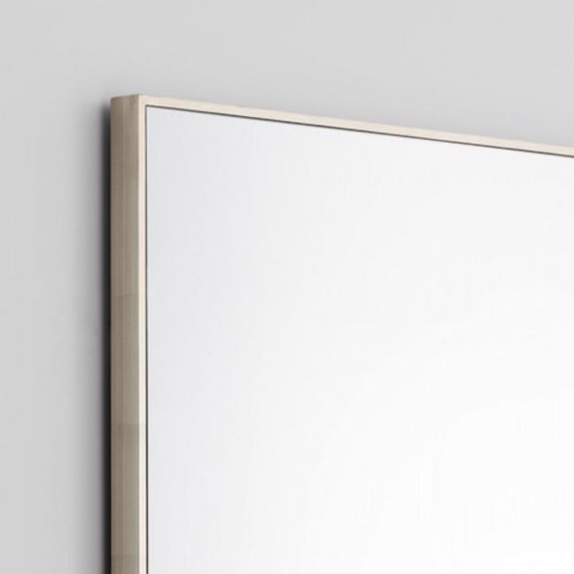 Errol Rectangular Mirror Brass Or Silver, Brass Framed Mirror Rectangle