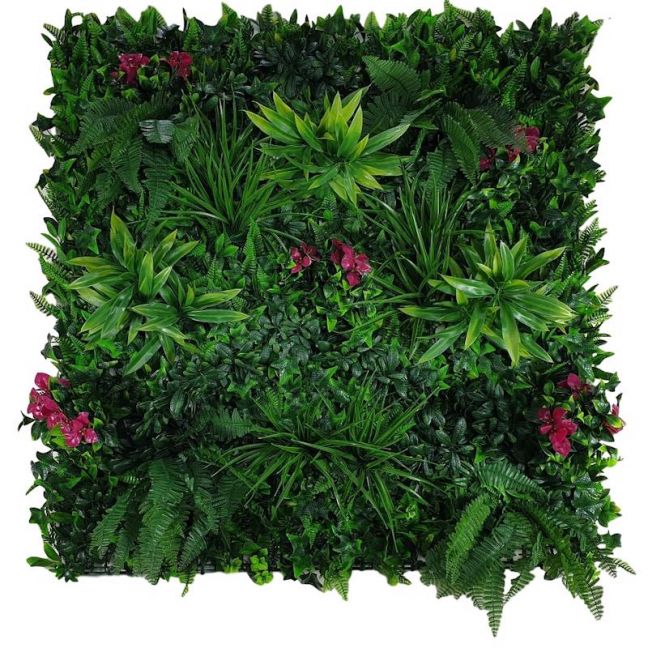 Flowering Lilac Vertical Garden | Green Wall UV Resistant | 100cm x 100cm Panel