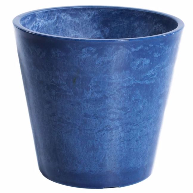 Glossy Blue Garden Pot | 25cm