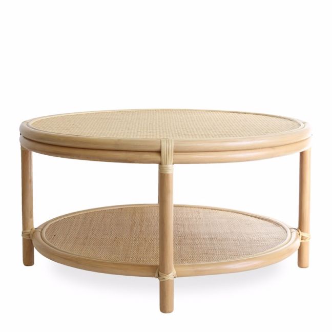 Havana Round Rattan Coffee Table Large, Large Round Side Table