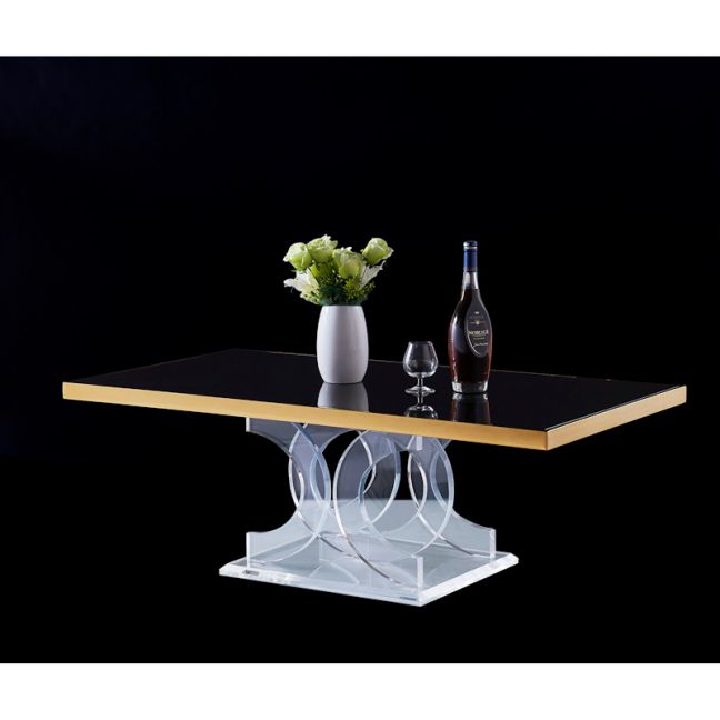 Infinity Lucite Acrylic Rectangle Coffee Table