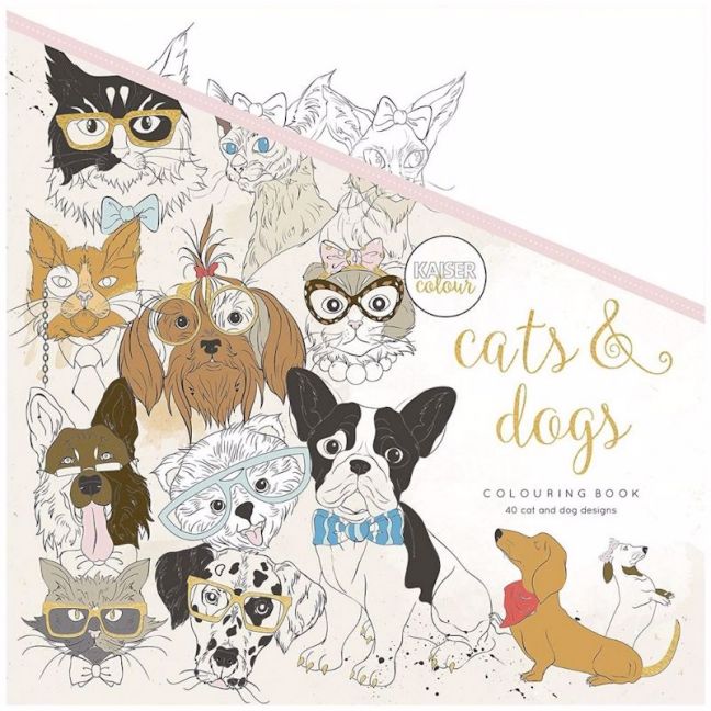 Kaisercolour Colouring Book | Cats & Dogs
