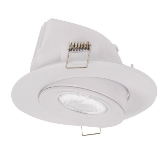 LEDlux City II Adjustable LED White Dimmable Downlight in Warm White | By Beacon Lighting