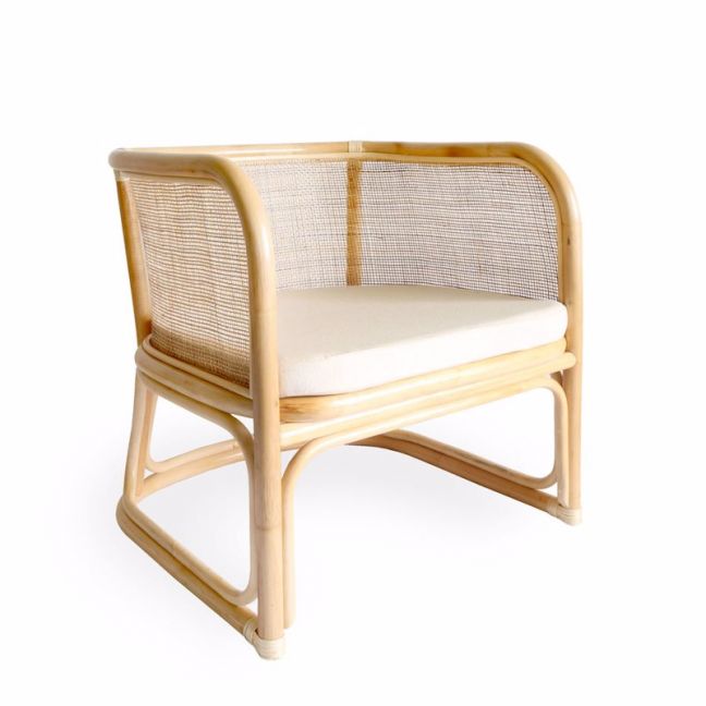 Lennox Rattan Club Chair | Natural | by Black Mango