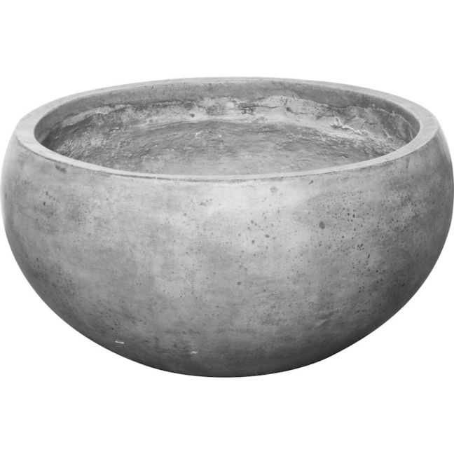 Lido 50x25cm Polished Concrete Planter Bowl | Dark Grey | Schots