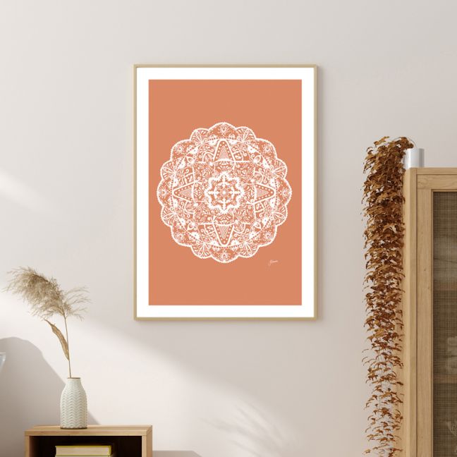 Marrakesh Décor Mandala in Sandstone Solid Fine Art Print | by Pick a Pear | Framed