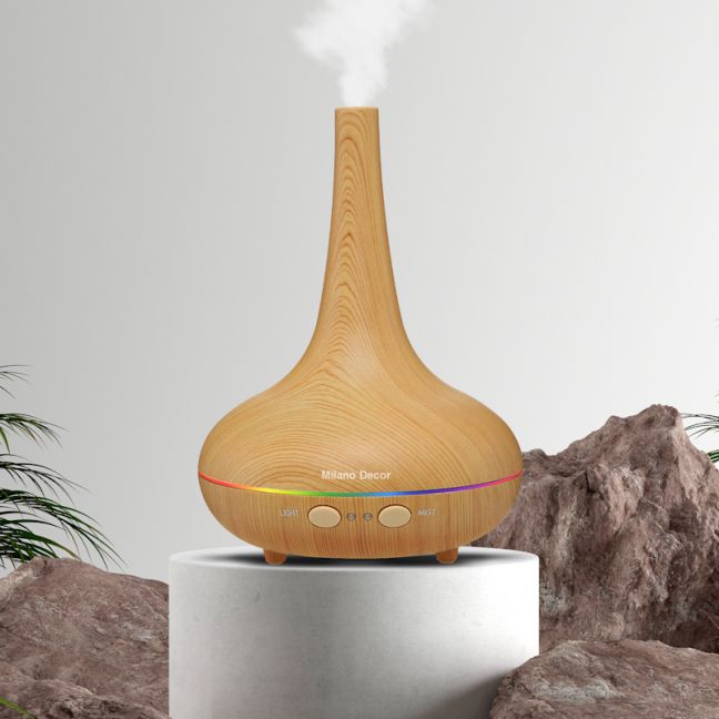 Milano Ultrasonic Diffuser & Humidifier w/ 3 Essential Oils | Various Colours