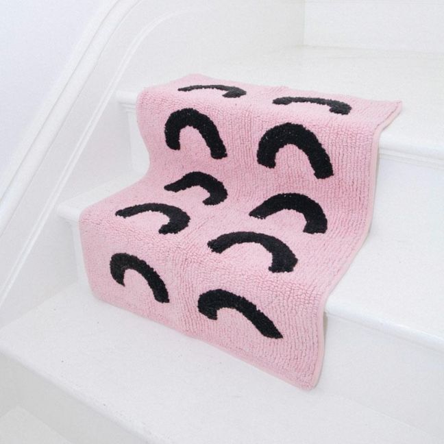 Pink Curve Bath Mat