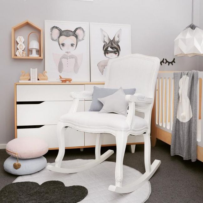 Preston Rocking Chair | White | By Rocking Baby