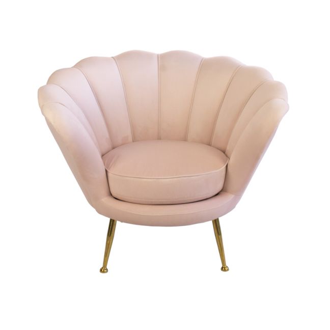 Shell Chair | Velvet | Rose Water