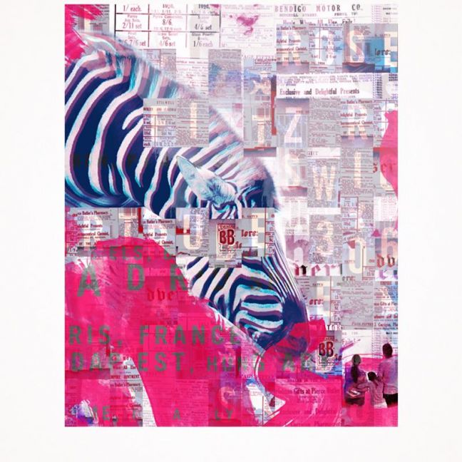 Small World (Pink Zebra) Print - Small