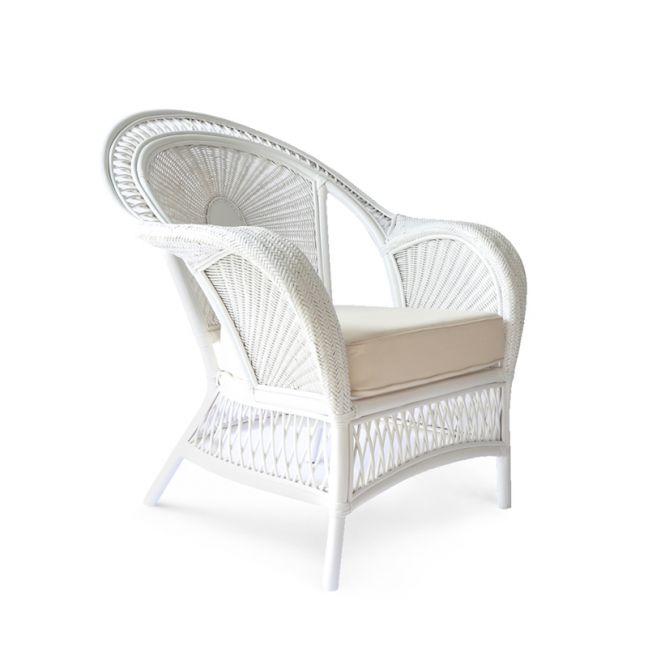 Southern Rattan Lounge Chair | White | by Black Mango