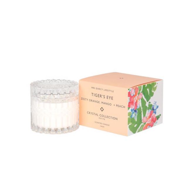 Tiger's Eye Candle by Mrs Darcy | Raspberry, Mango and Peach | Petite
